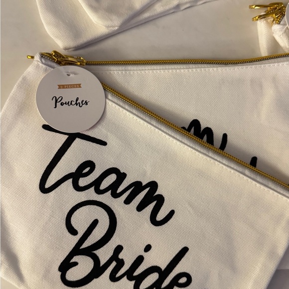 Pack of six team bride bags with gold zipper - Picture 2 of 5
